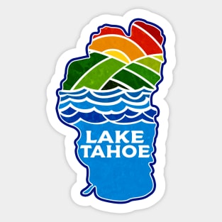 Lake Tahoe California Nevada Skiing Boating Ski Hike Hiking Camping Sticker